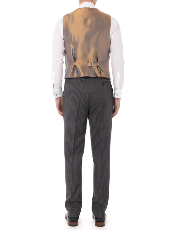 Favourbrook Green Gold Bees Silk Single Breasted Waistcoat