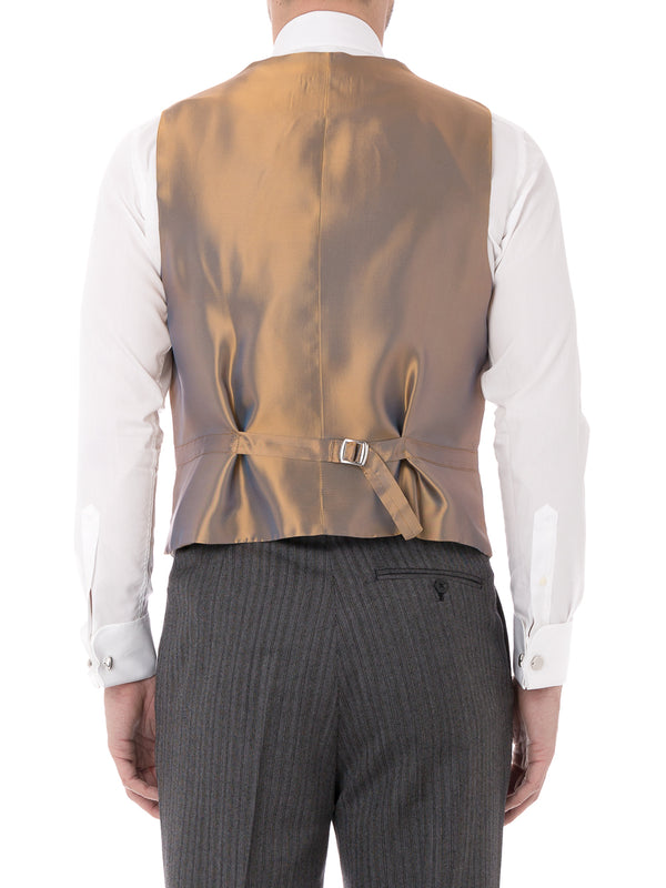 Favourbrook Green Gold Bees Silk Single Breasted Waistcoat