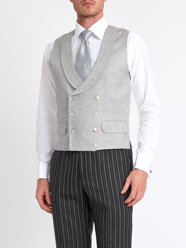 Favourbrook Grey Frampton Double Breasted Waistcoat