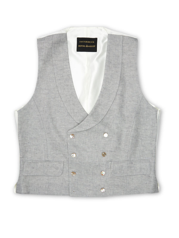 Favourbrook Grey Frampton Double Breasted Waistcoat