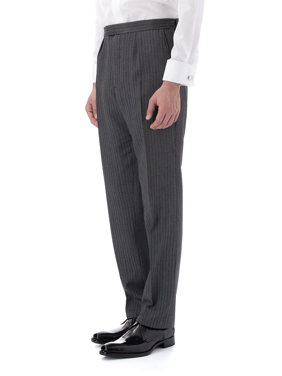Favourbrook Grey Westminster Stripe Wool Cavalry Trouser
