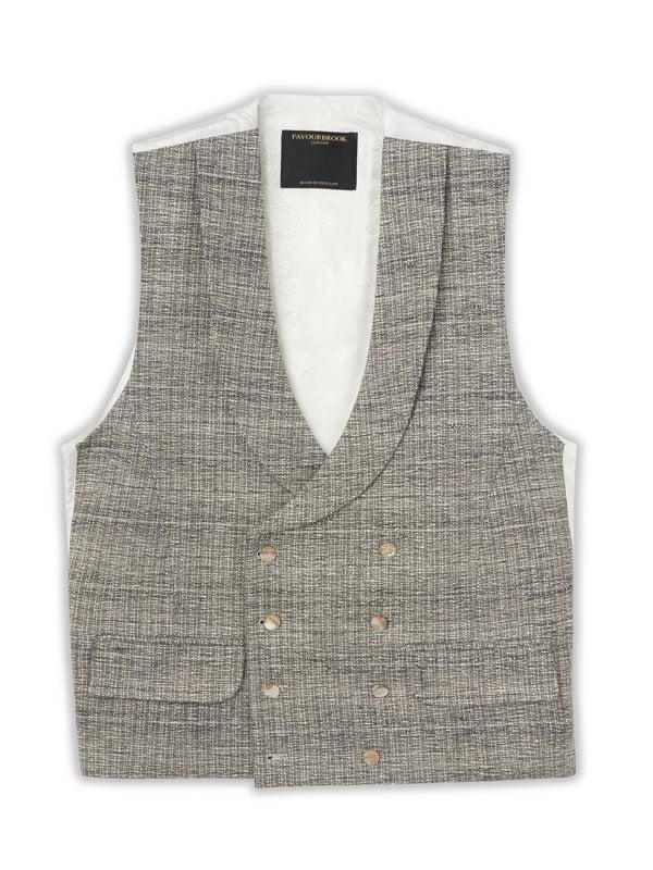 Favourbrook Grey Wetherby Double Breasted Waistcoat