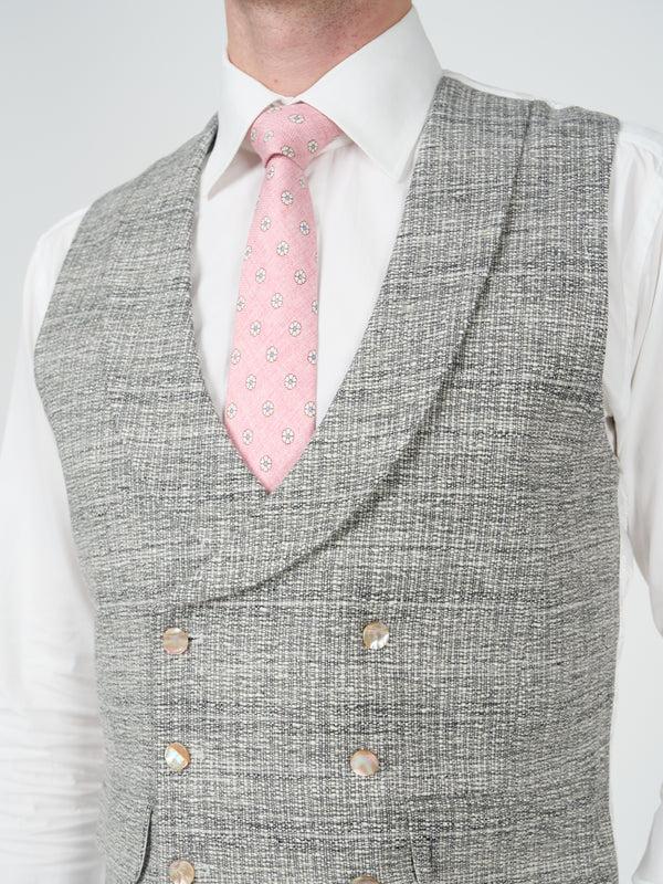 Favourbrook Grey Wetherby Double Breasted Waistcoat