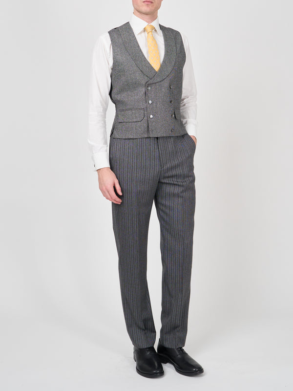 Favourbrook Grey Wilton Cashmere Double Breasted Waistcoat