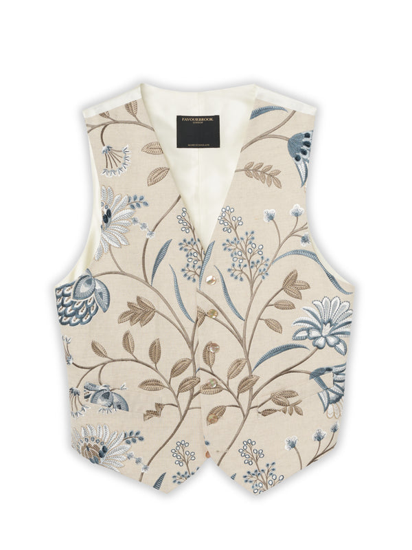 Favourbrook Indigo Netherbury Single Breasted Waistcoat