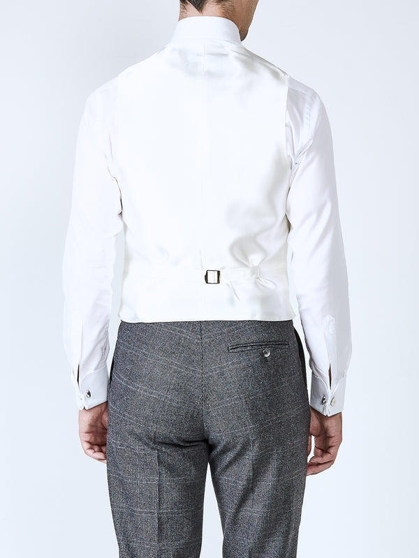 Favourbrook Ivory Albert Silk Single Breasted Waistcoat