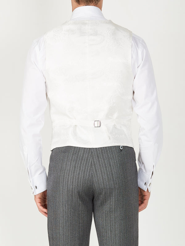 Favourbrook Ivory Davenport Silk Single Breasted Waistcoat