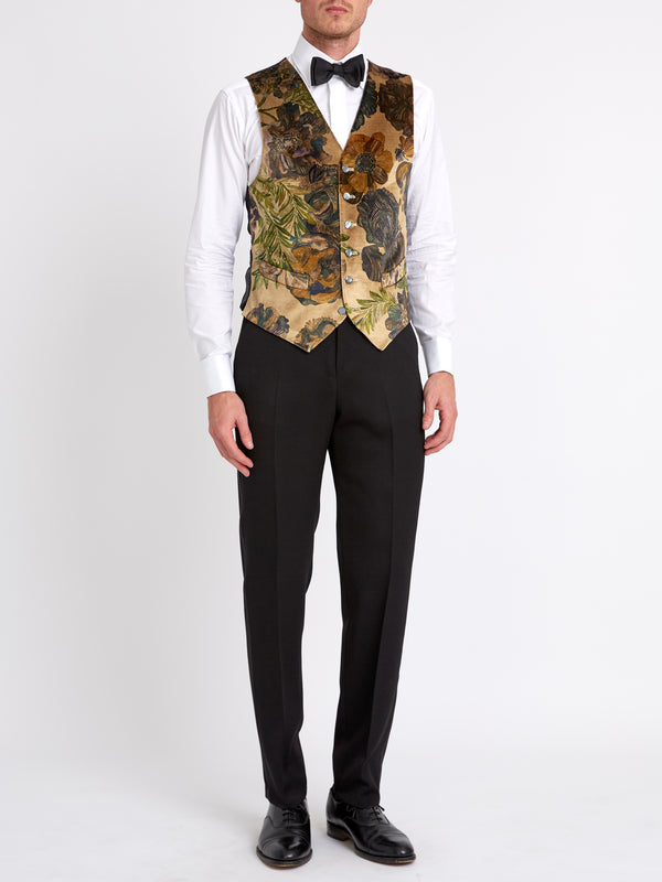 Favourbrook Jeffrey Rose Tree Garden Cotton Single Breasted Waistcoat