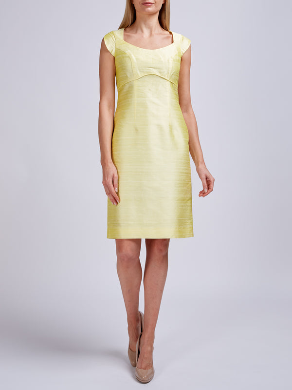 favourbrook Josephine Dress Corn Plain Silk Douppion