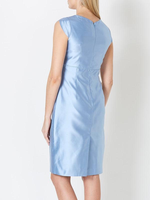 Favourbrook Josephine Dress Pale Blue Plain Shantung