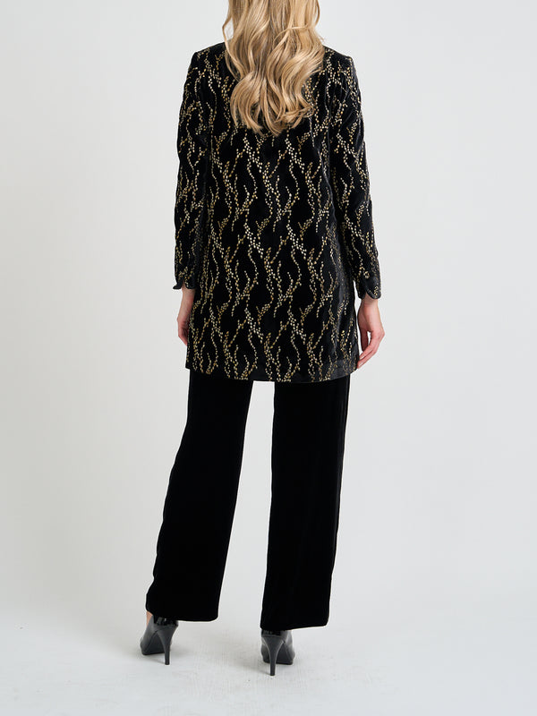 Favourbrook Kemi Jacket Black Gold Sheringham Silk Velvet