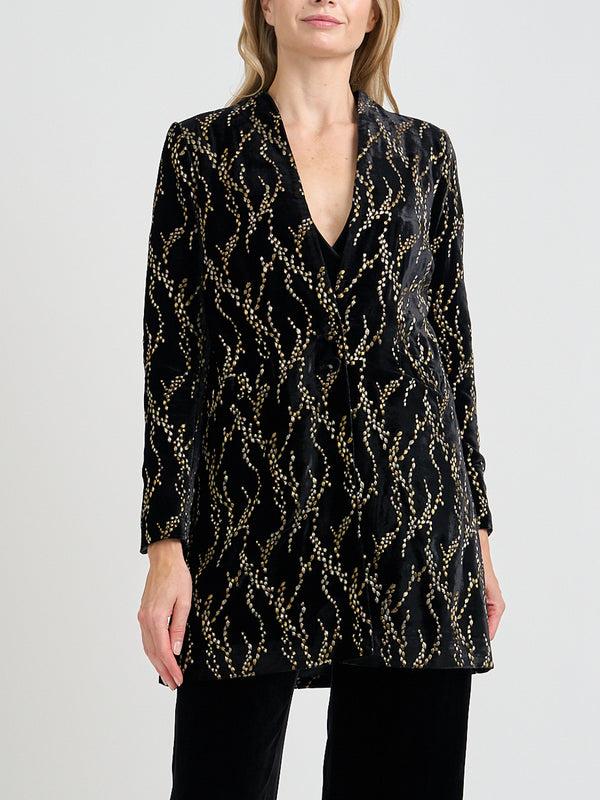Favourbrook Kemi Jacket Black Gold Sheringham Silk Velvet