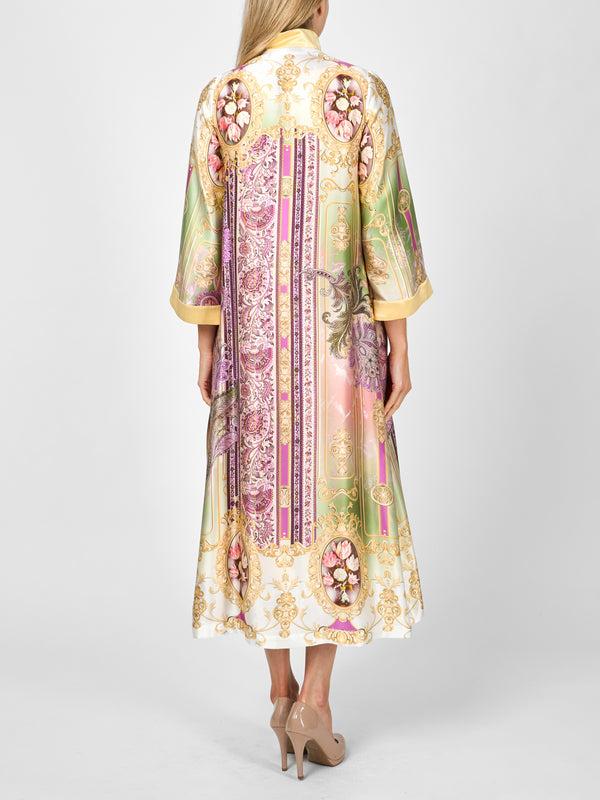 Favourbrook Kimono Coat Eau De Nil Beaufort Silk Satin