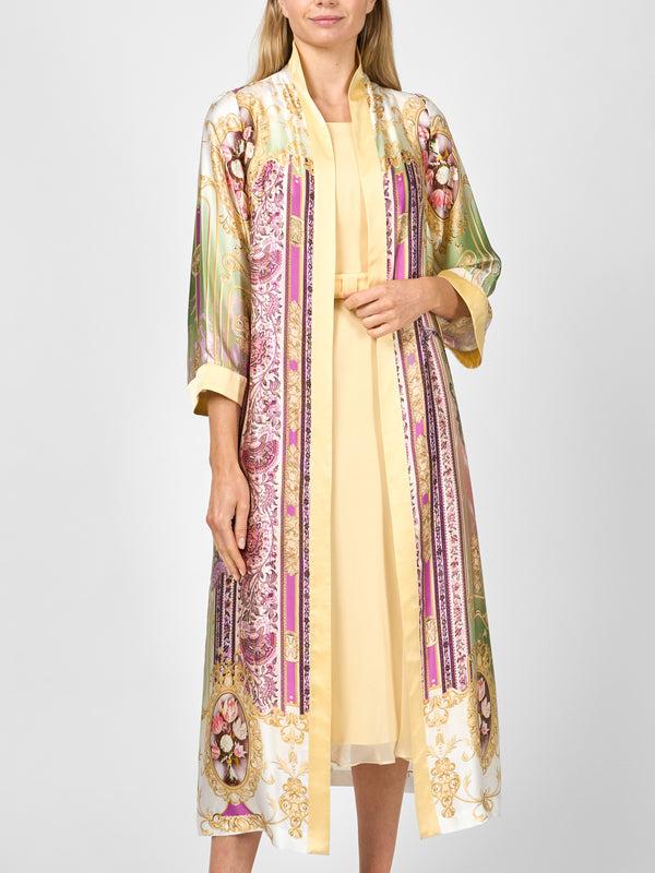 Favourbrook Kimono Coat Eau De Nil Beaufort Silk Satin