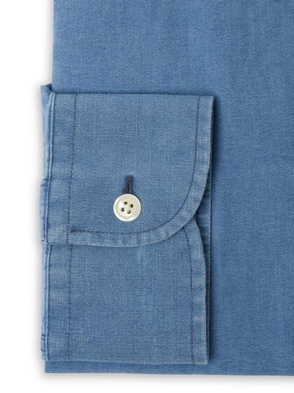 Favourbrook Light Indigo Rockwell Cotton Cutaway Collar Shirt