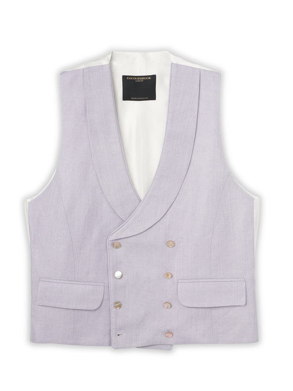 Favourbrook Lilac Randwick Double Breasted Waistcoat