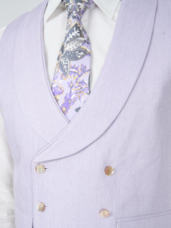 Favourbrook Lilac Randwick Double Breasted Waistcoat