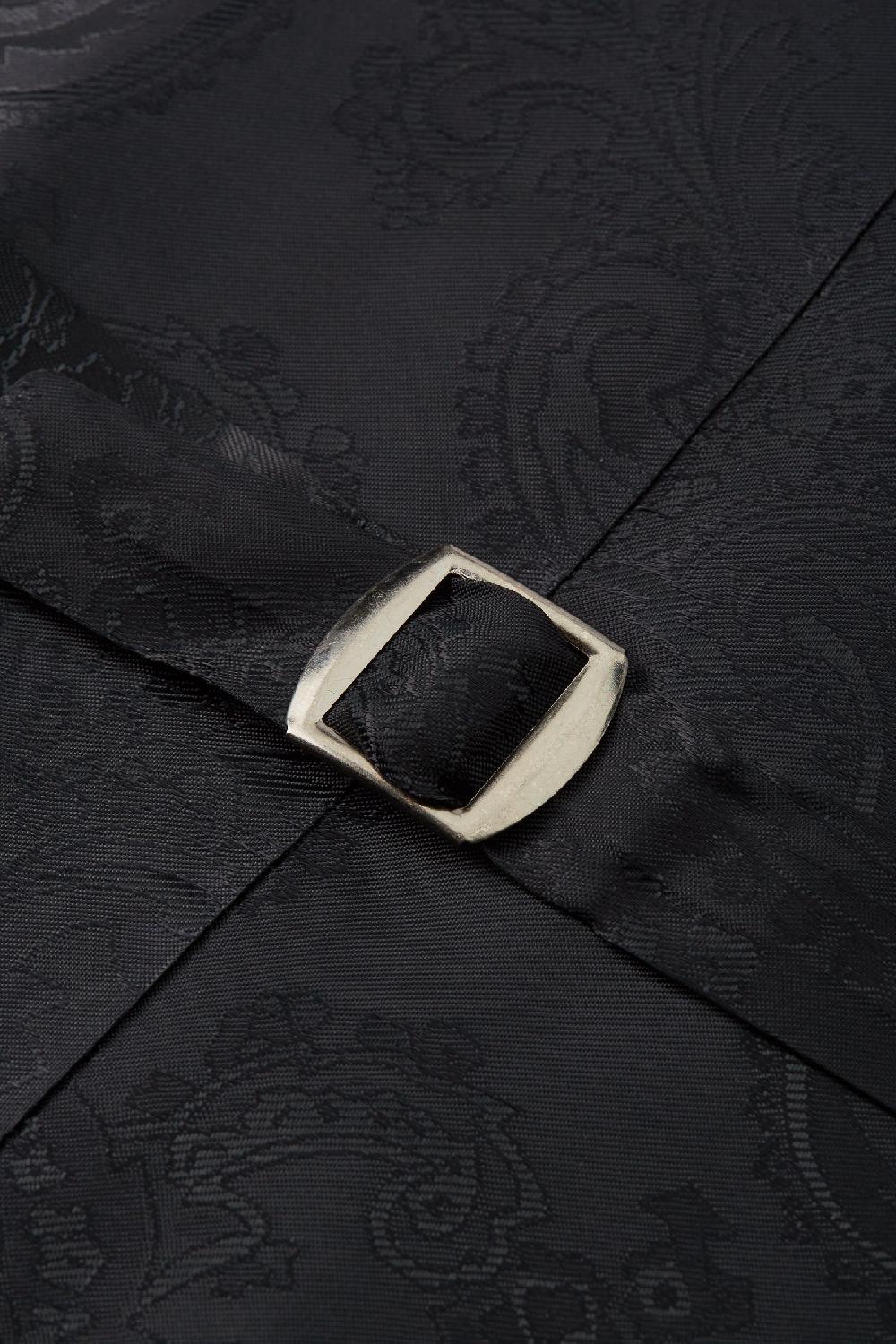 Favourbrook Marine Blue Velvet Cotton Single Breasted Waistcoat With Piping