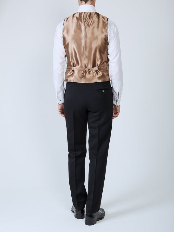 Favourbrook Midnight Gold Winnington Silk Single Breasted Waistcoat