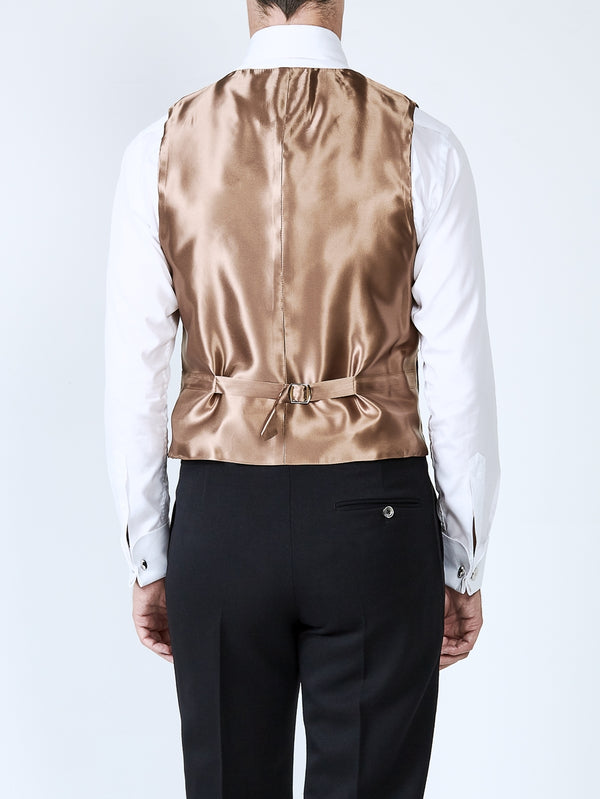 Favourbrook Midnight Gold Winnington Silk Single Breasted Waistcoat