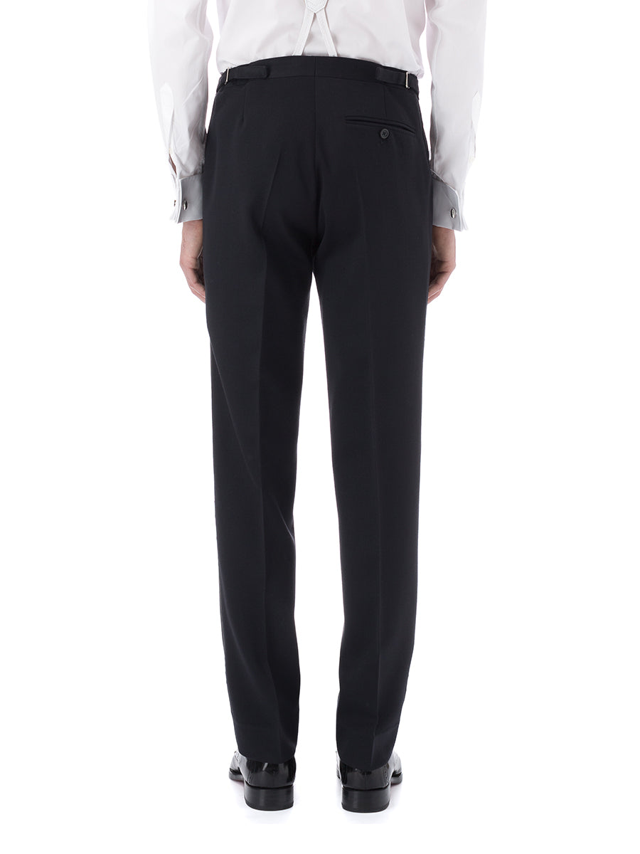 Favourbrook Midnight Hampton Wool Flat Front Dress Trousers