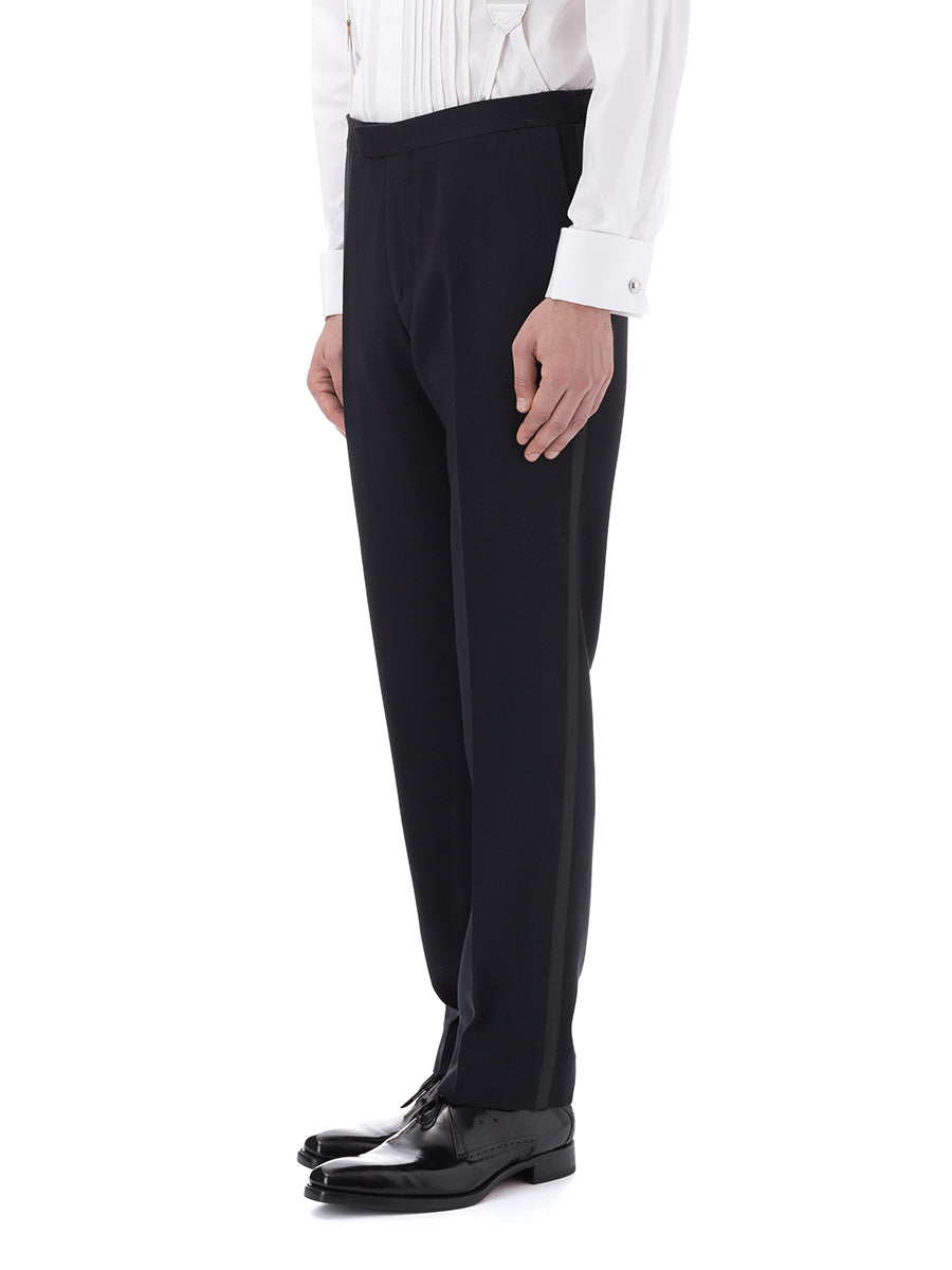 Favourbrook Midnight Hampton Wool Flat Front Dress Trousers