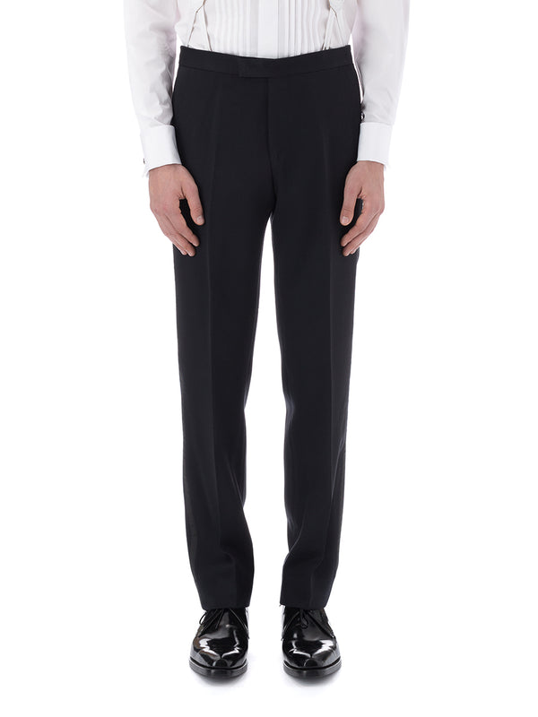 favourbrook Midnight Hampton Wool Flat Front Dress Trousers
