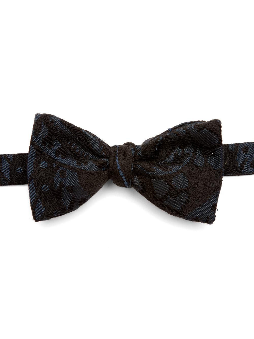 Favourbrook Midnight Heathcote Paisley Cotton/Silk Bow Tie