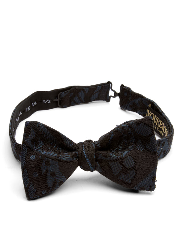 favourbrook Midnight Heathcote Paisley Cotton/Silk Bow Tie