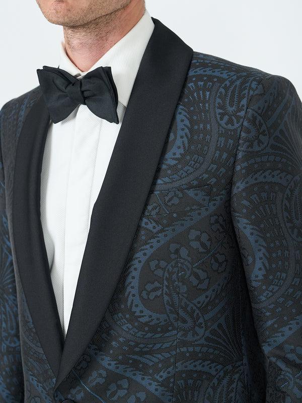 Favourbrook Midnight Heathcote Paisley Shawl Lapel Dinner Jacket