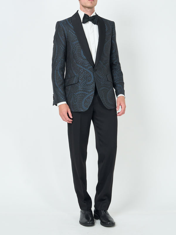 favourbrook Midnight Heathcote Paisley Shawl Lapel Dinner Jacket