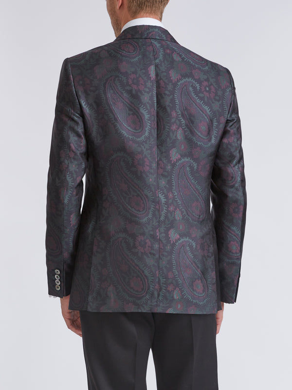 Favourbrook Midnight Plum Carlton Paisley Newport Dinner Jacket