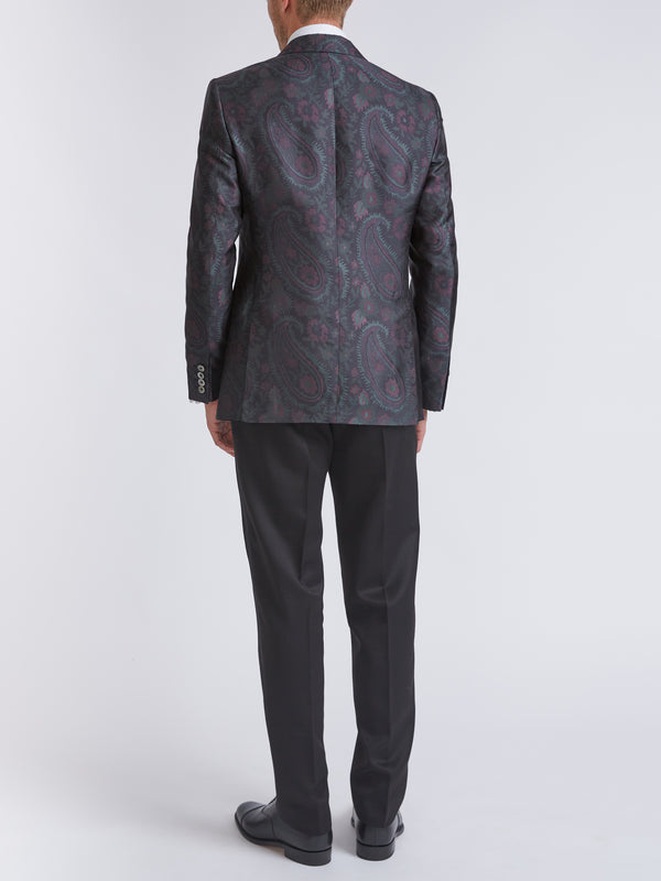 Favourbrook Midnight Plum Carlton Paisley Newport Dinner Jacket