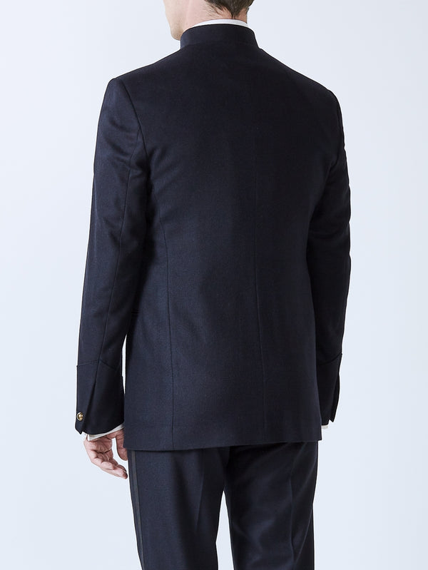 Favourbrook Midnight Seaton Cashmere Wool Nehru Jacket
