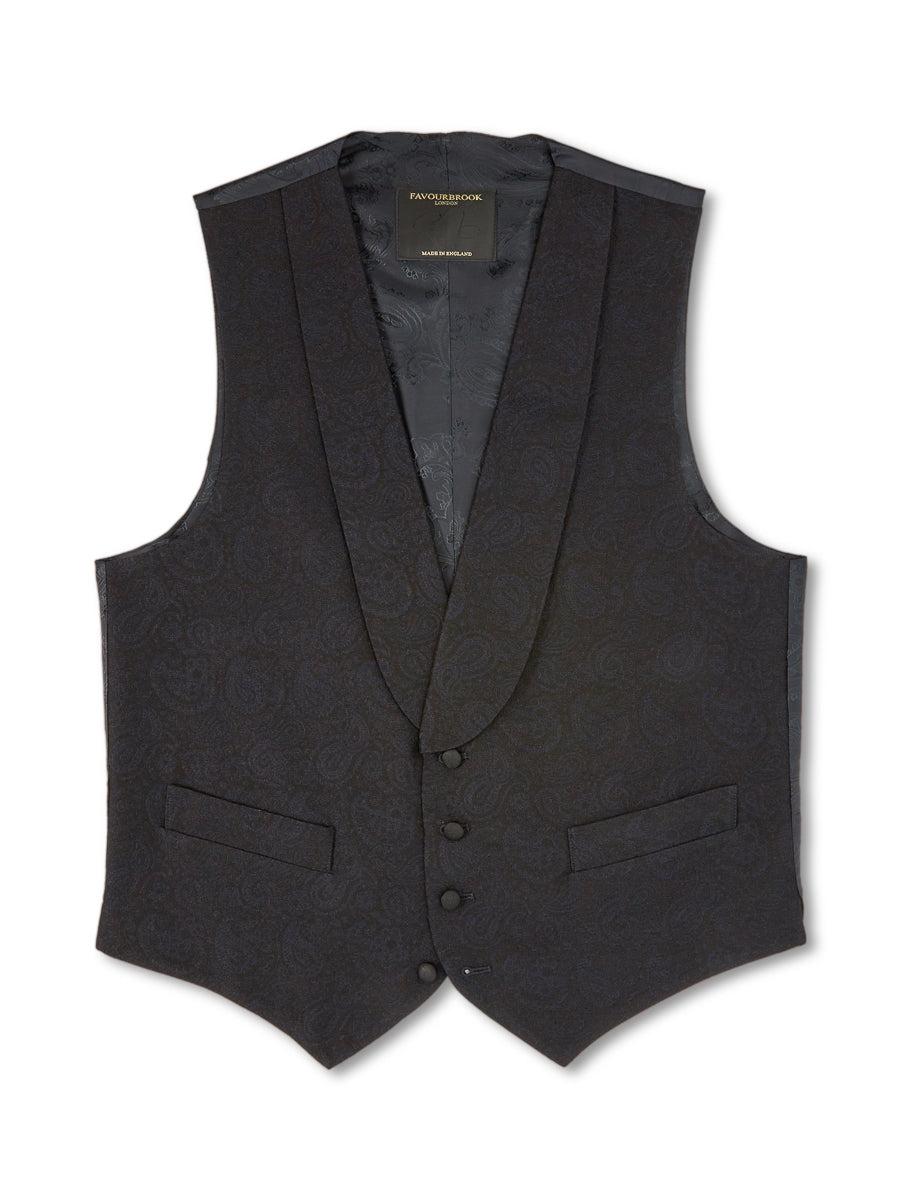Favourbrook Midnight Vincent Wool Single Breasted Waistcoat