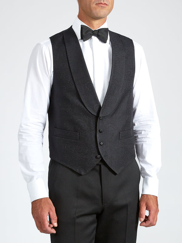 favourbrook Midnight Vincent Wool Single Breasted Waistcoat
