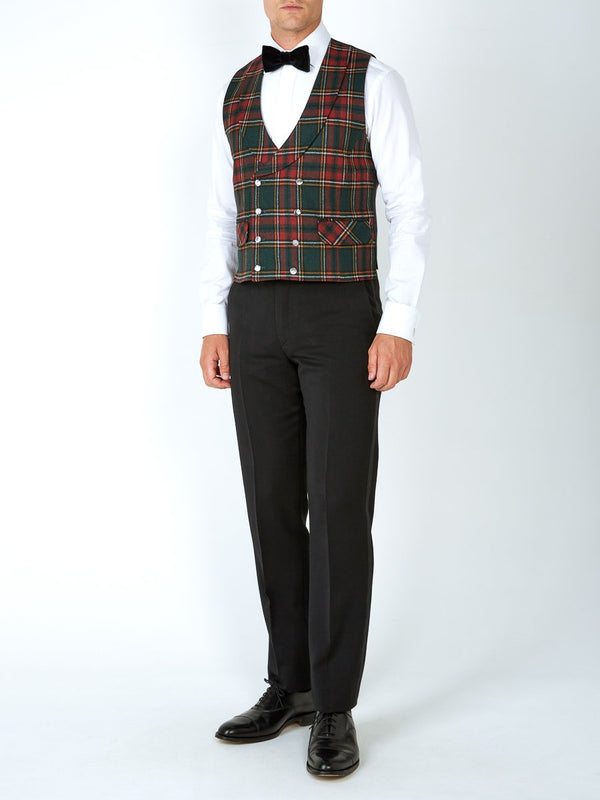 Favourbrook Multi Dunrobin Wool Double Breasted Waistcoat