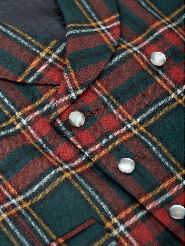 Favourbrook Multi Dunrobin Wool Double Breasted Waistcoat