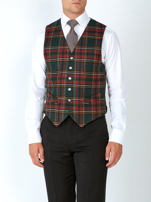 favourbrook Multi Dunrobin Wool Single Breasted Waistcoat