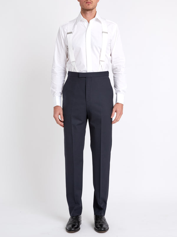 Favourbrook Navy Ascot High Waisted Flat Front Trouser