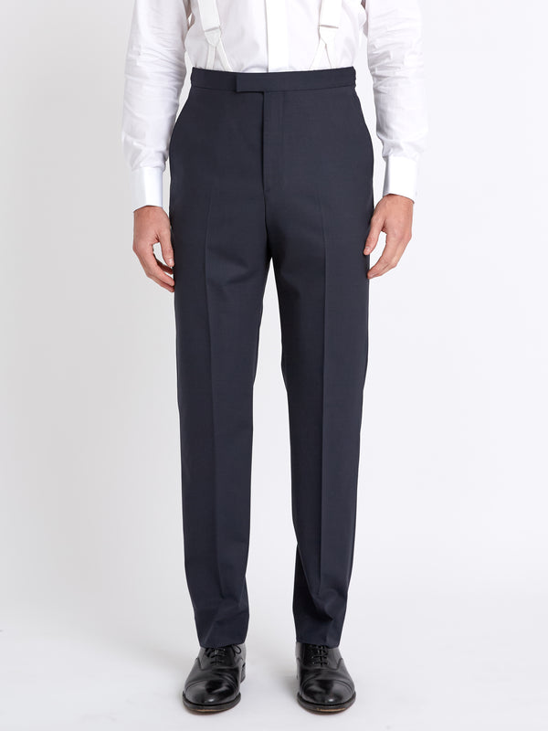favourbrook Navy Ascot High Waisted Flat Front Trouser