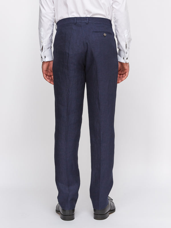 Favourbrook Navy Ethan Herringbone Windsor Trousers