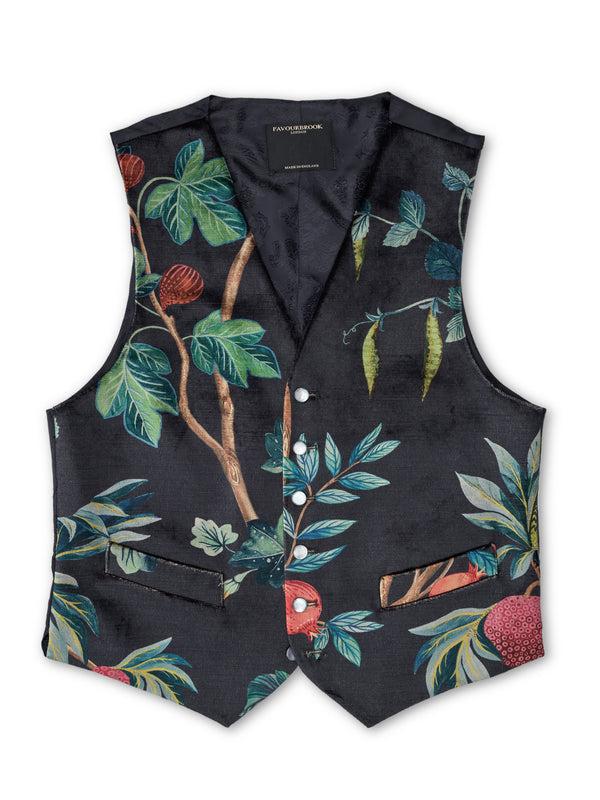 Favourbrook Navy Regency Velvet Single Breasted Waistcoat