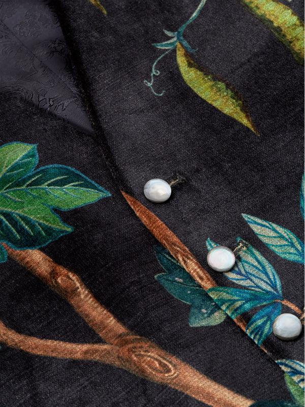 Favourbrook Navy Regency Velvet Single Breasted Waistcoat