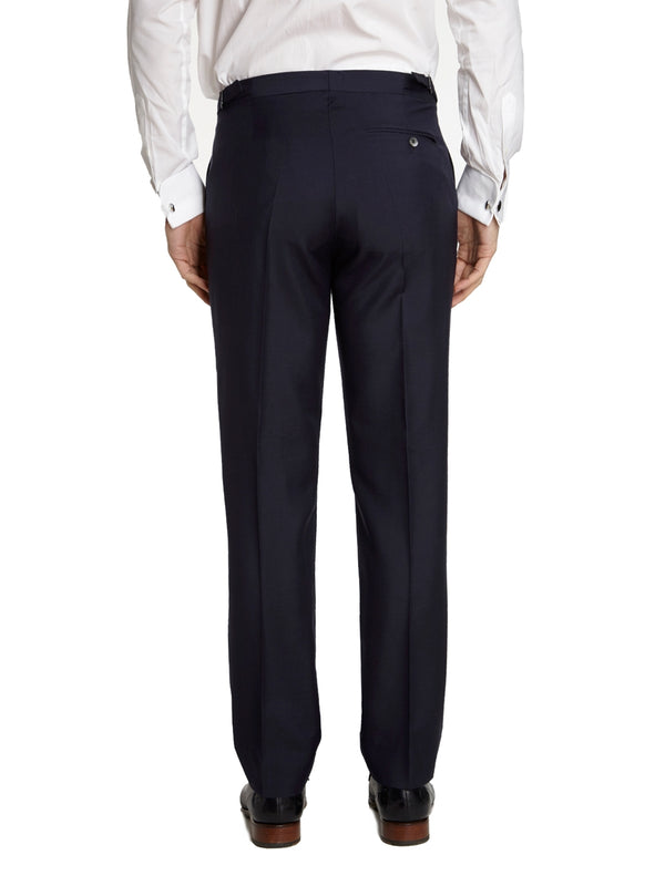 Favourbrook Navy Tonic Mohair Wool Flat Front Trouser