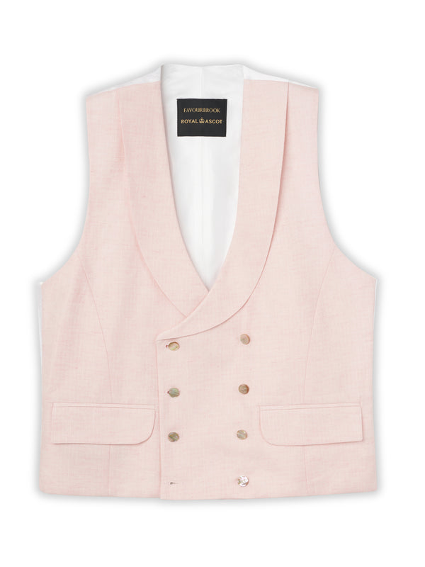 Favourbrook Pale Pink Wolferton Double Breasted Waistcoat
