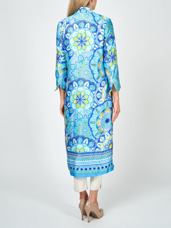 Favourbrook Pimlico Coat Blue Rockingham Silk Satin