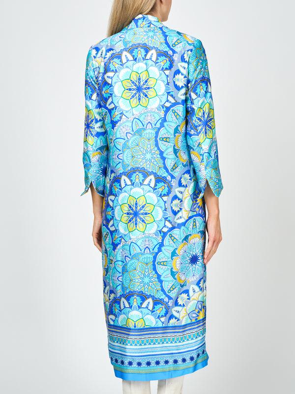 Favourbrook Pimlico Coat Blue Rockingham Silk Satin