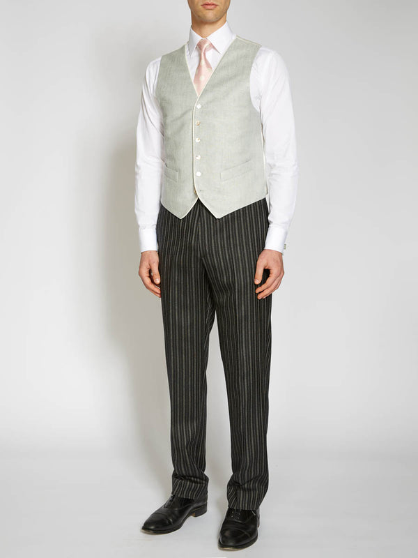 Favourbrook Pistachio Randwick Single Breasted Waistcoat With Piping