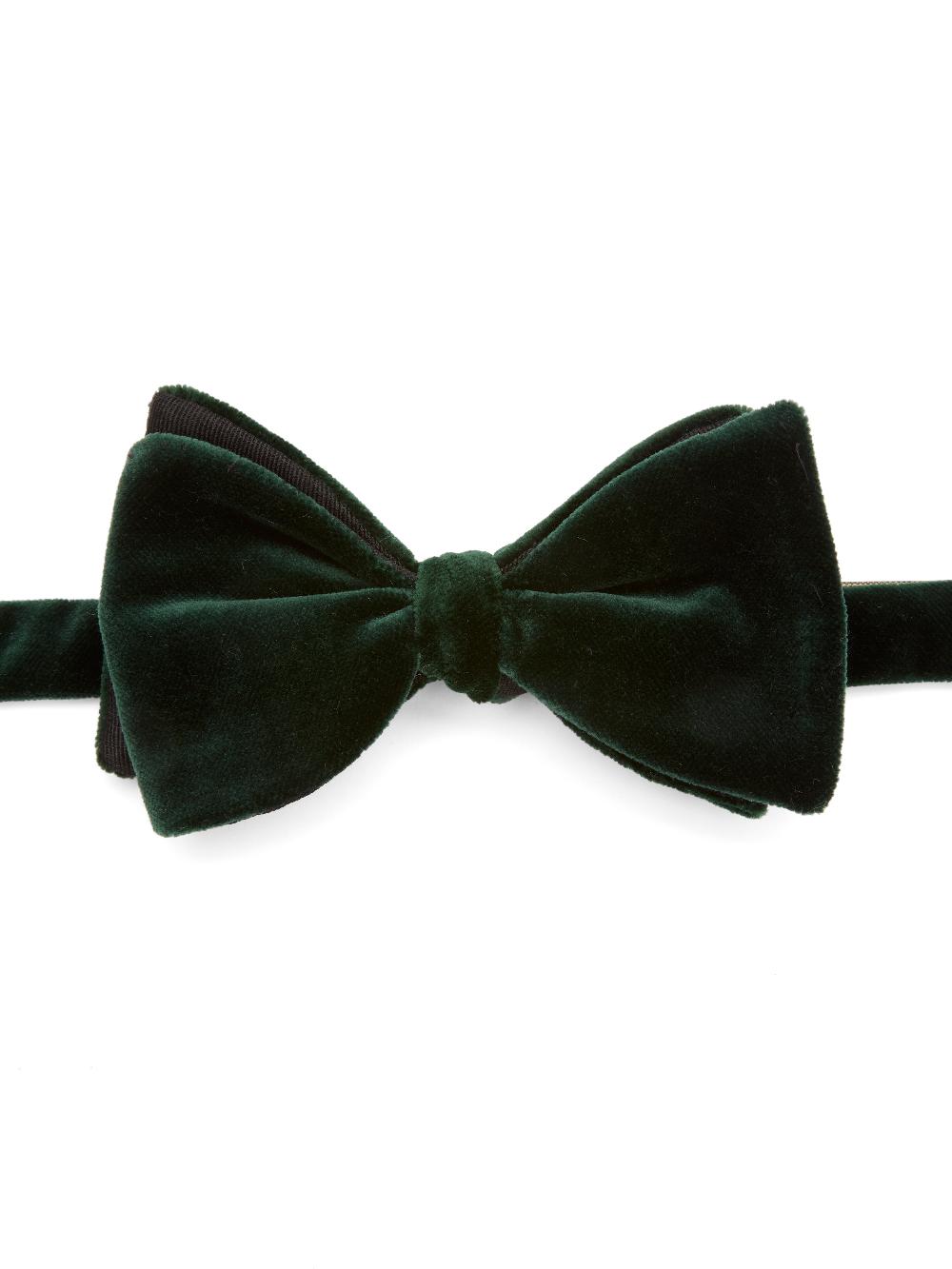 Favourbrook Racing Green Velvet Large Party Bow Tie